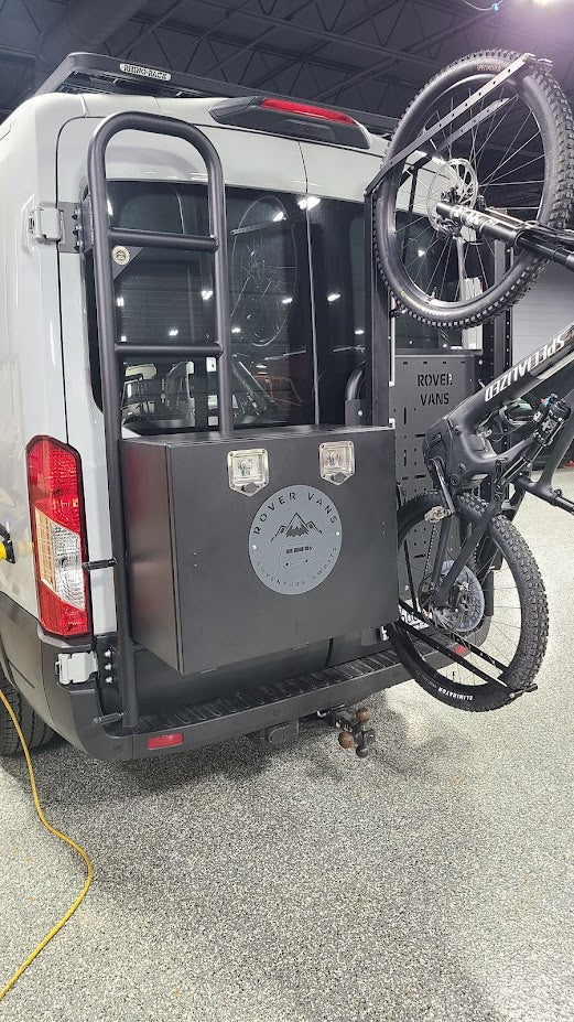 Classic Design Rover Vans Tire Carrier & Ladder Combo for Ford Transit