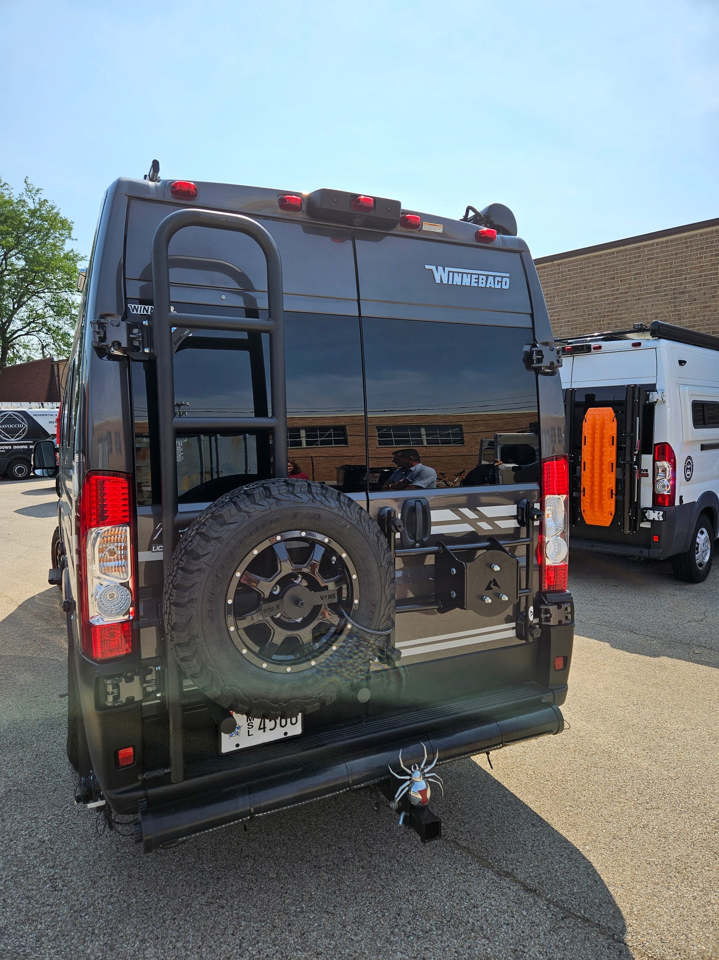 Rover Vans Tire Carrier & Ladder Combo for Promaster Drill Through Version