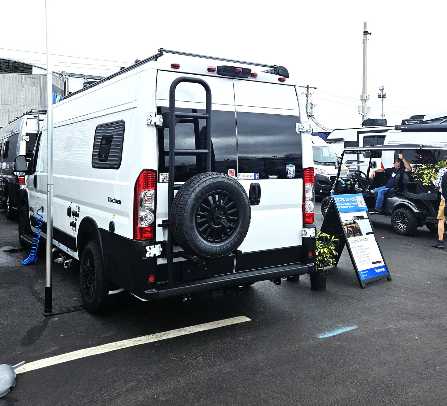 Rover Vans Tire Carrier & Ladder Combo for Promaster Drill Through Version