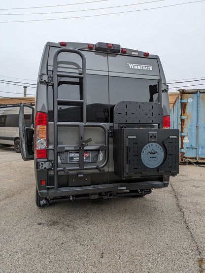 Rover Vans Tire Carrier & Ladder Combo for Promaster Drill Through Version