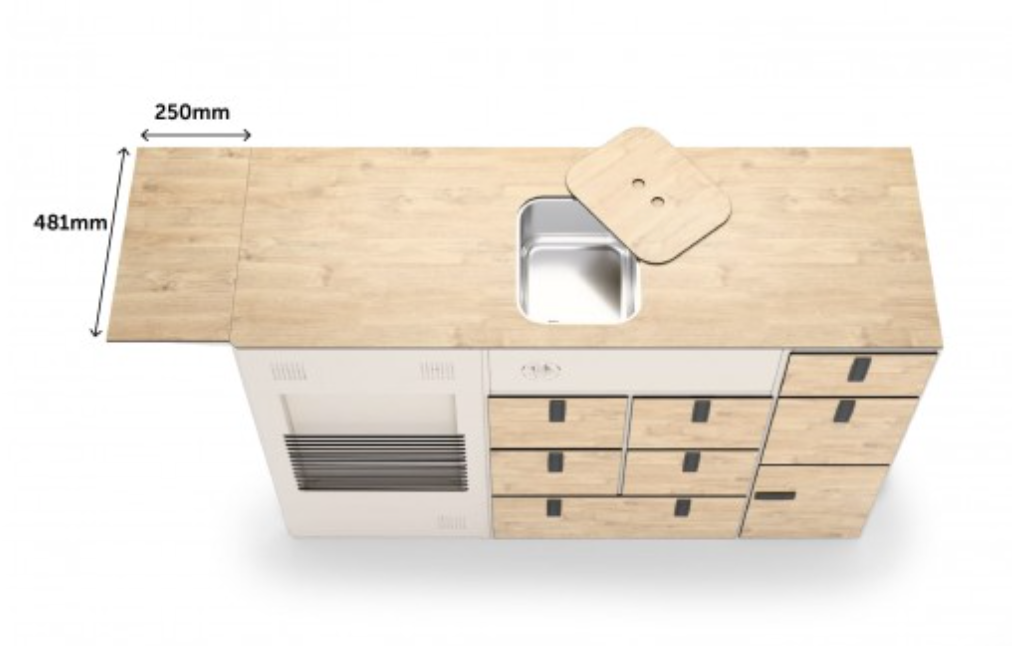 Countertop for Moon Solid Kitchen Model 1