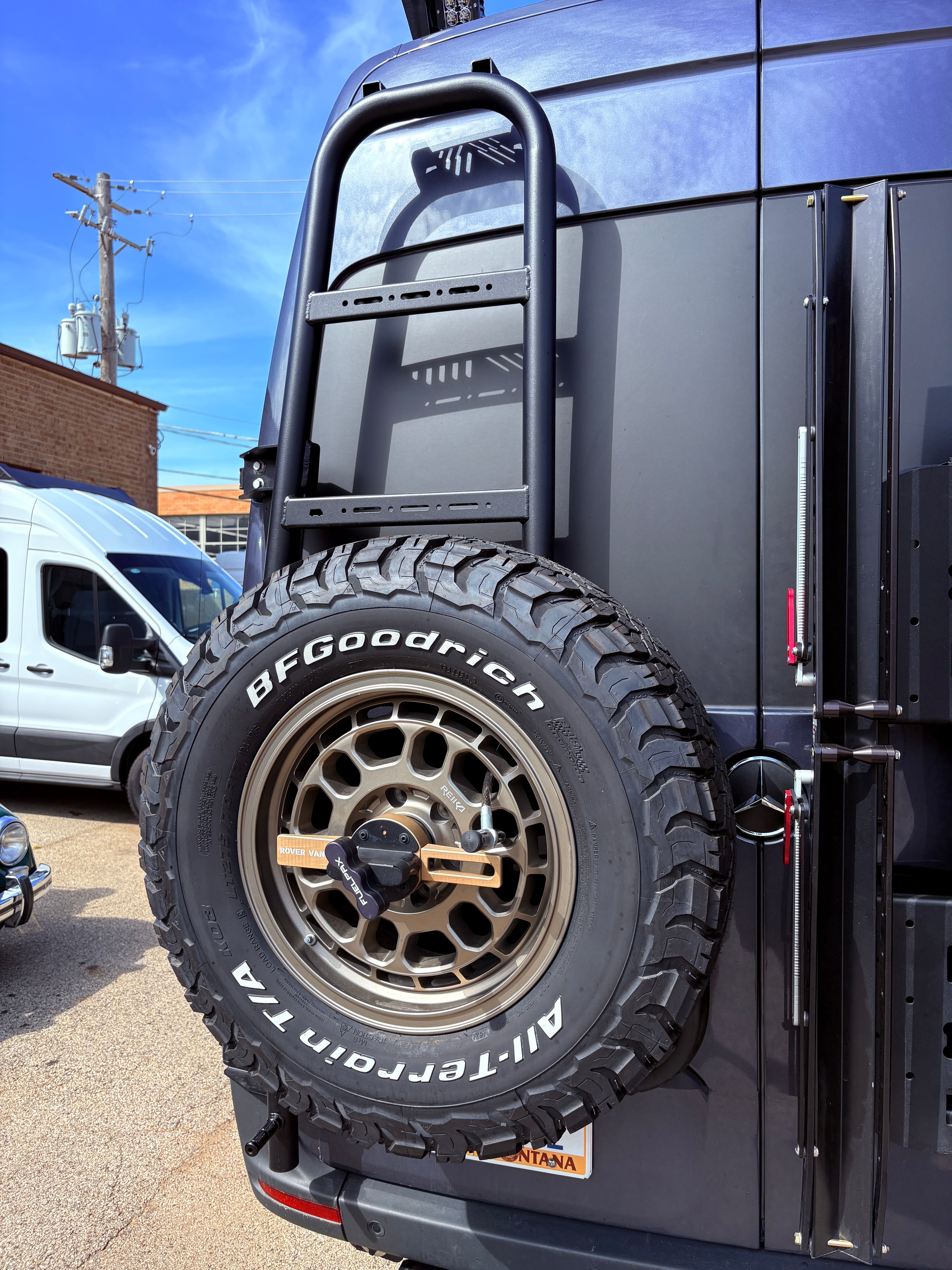 Rover Vans Rear Ladder / Tire Carrier for Mercedes Sprinter