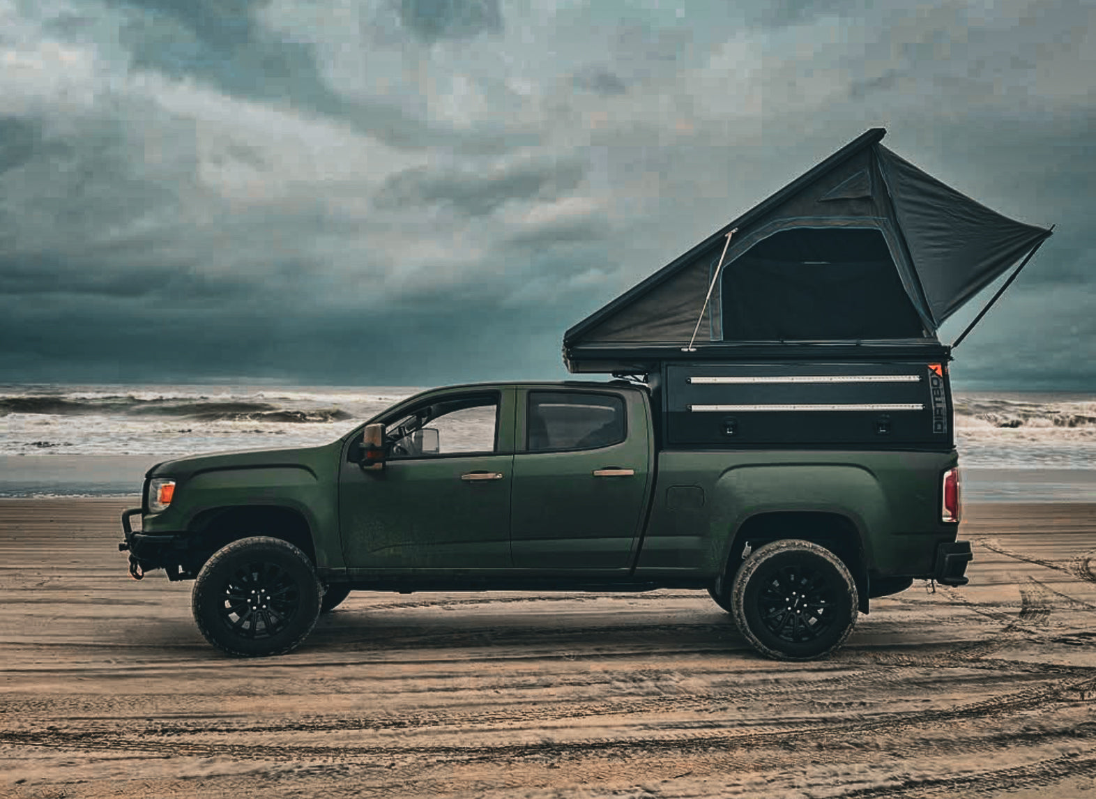 Dirtbox Canopy Camper – Modular Truck Camper Shell / Topper for Mid-Size & Full-Size Trucks (Tacoma, Tundra, F-150, Quatermaster, Ram, Silverado)
