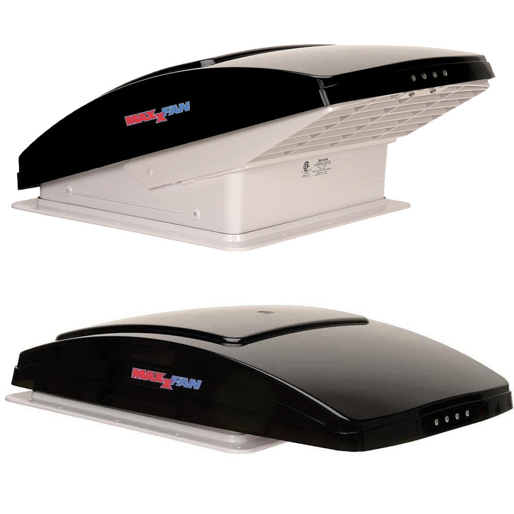MaxxFan Deluxe 7500K Electric Powered Roof Vent with Remote Control - Smoke