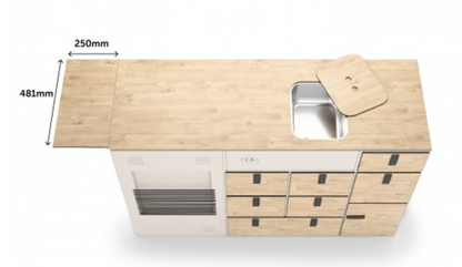 Countertop for Moon Solid Kitchen Model 1